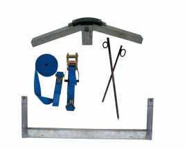 Salg af diverse teltdele: Stropper, pløkker, åse.